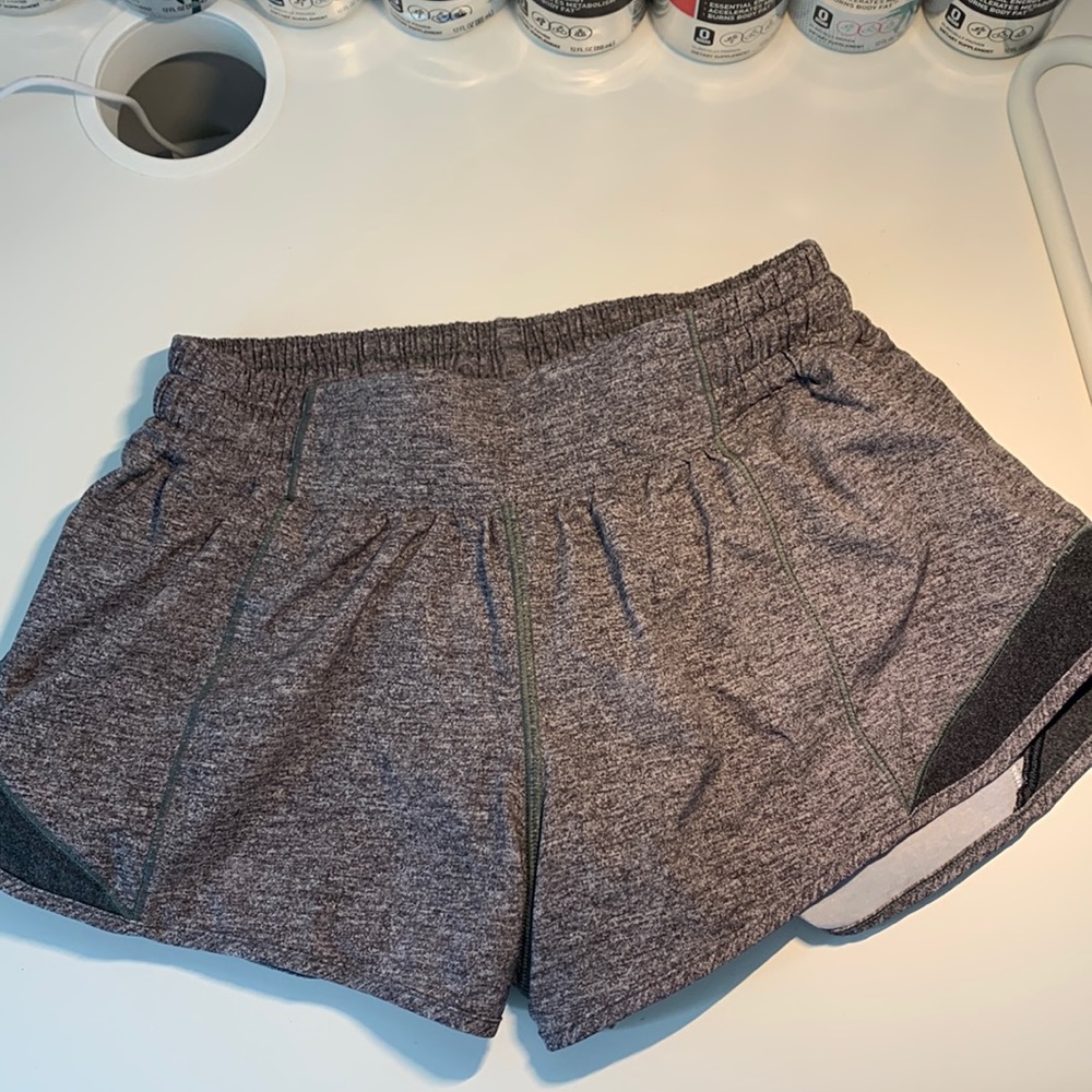 Grey hotty hot lulu lemon shorts size 4